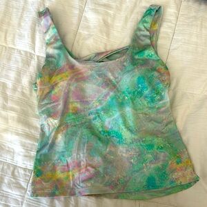 Fabletics Oasis twist tank in cosmic halo shine